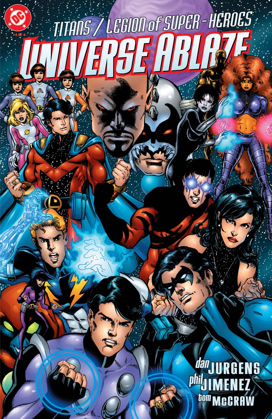 Titans / Legion of Super-Heroes: Universe Ablaze #4 cover