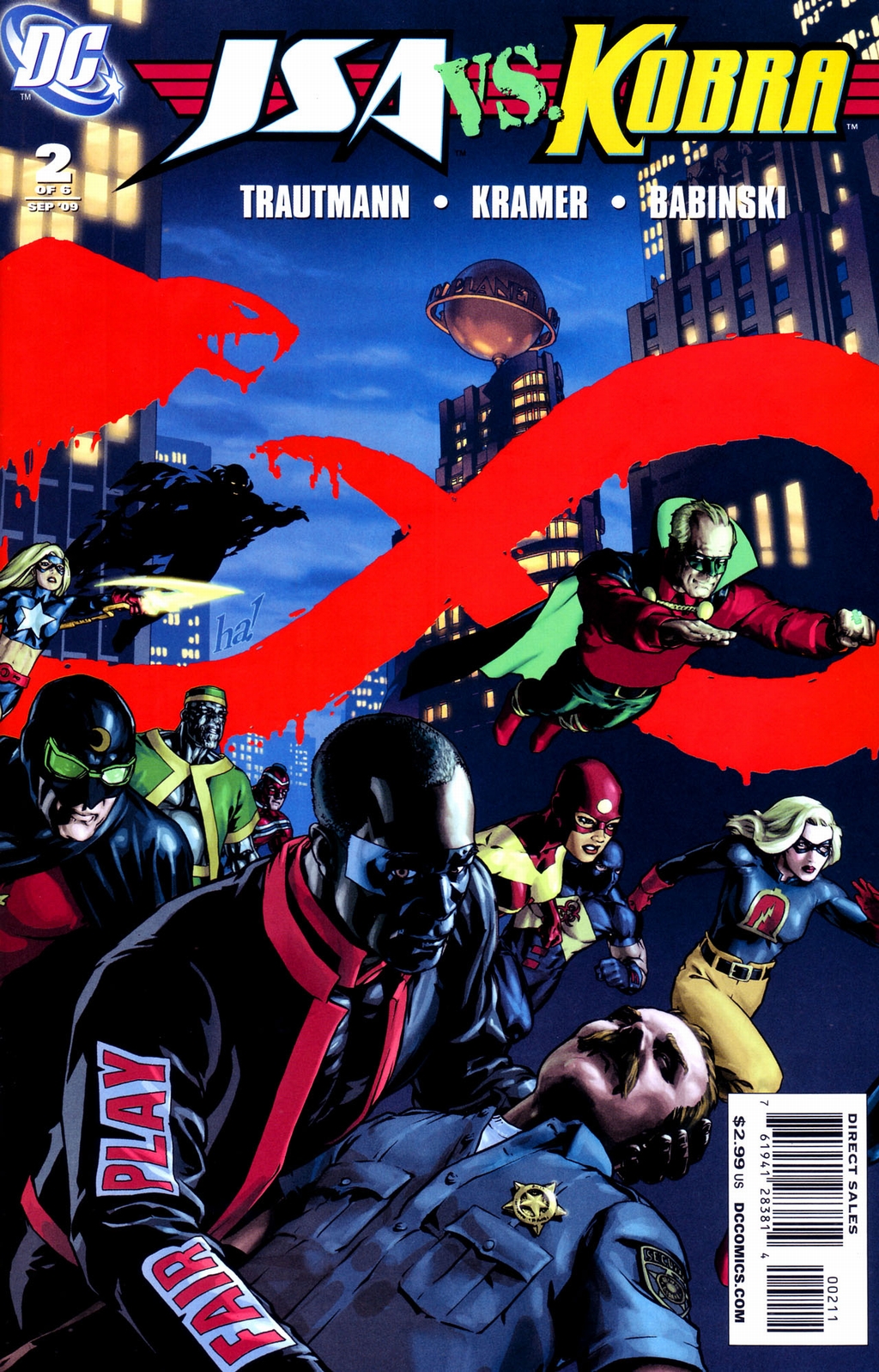 JSA vs. Kobra #2 cover