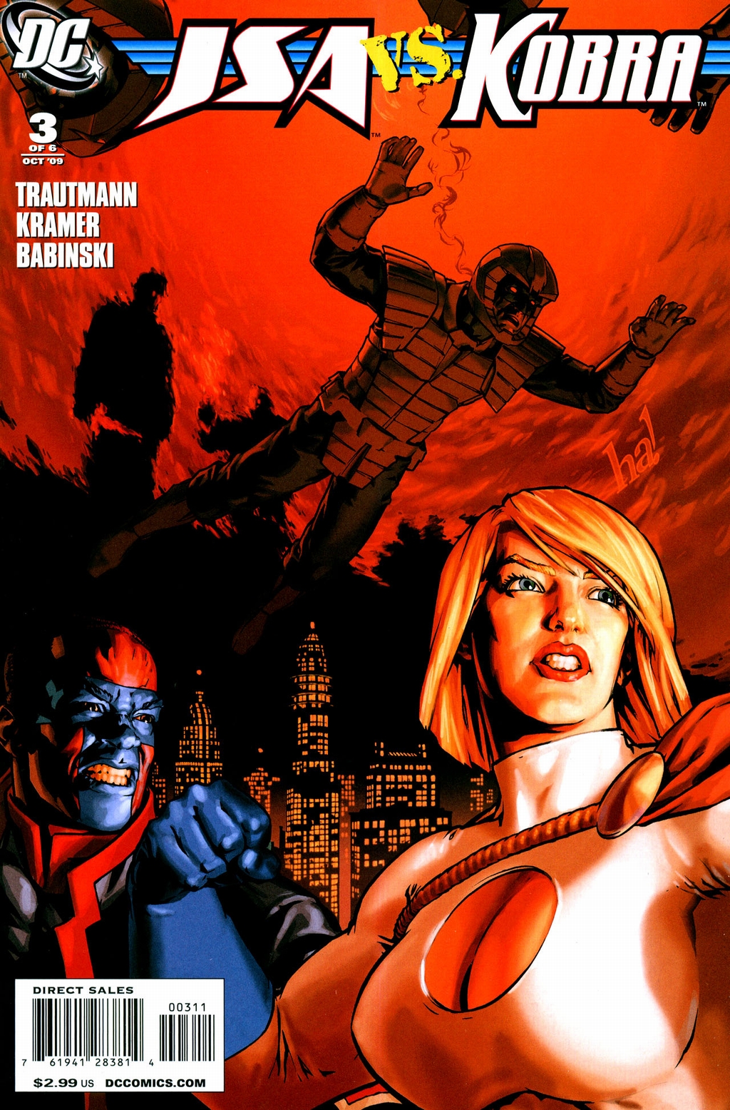 JSA vs. Kobra #3 cover