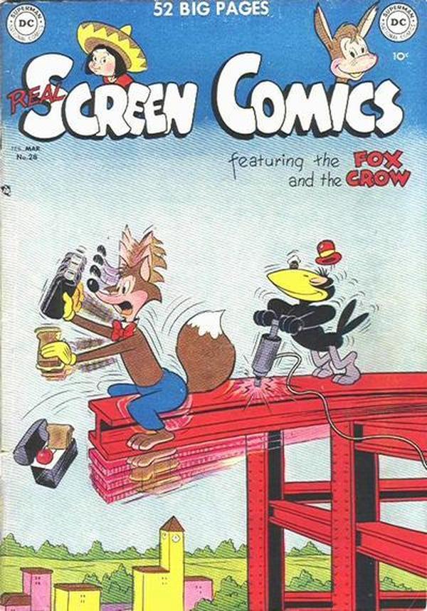 Real Screen Comics #28 cover