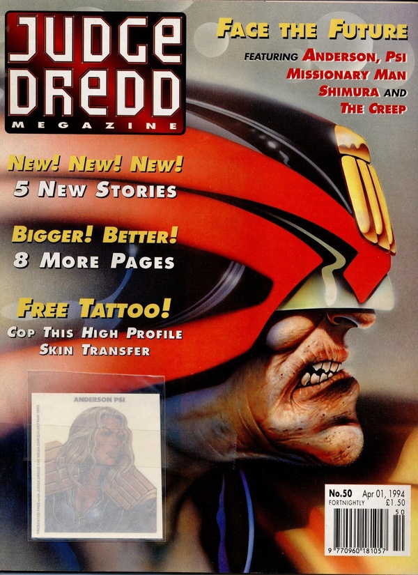 Judge Dredd the Megazine #50 cover