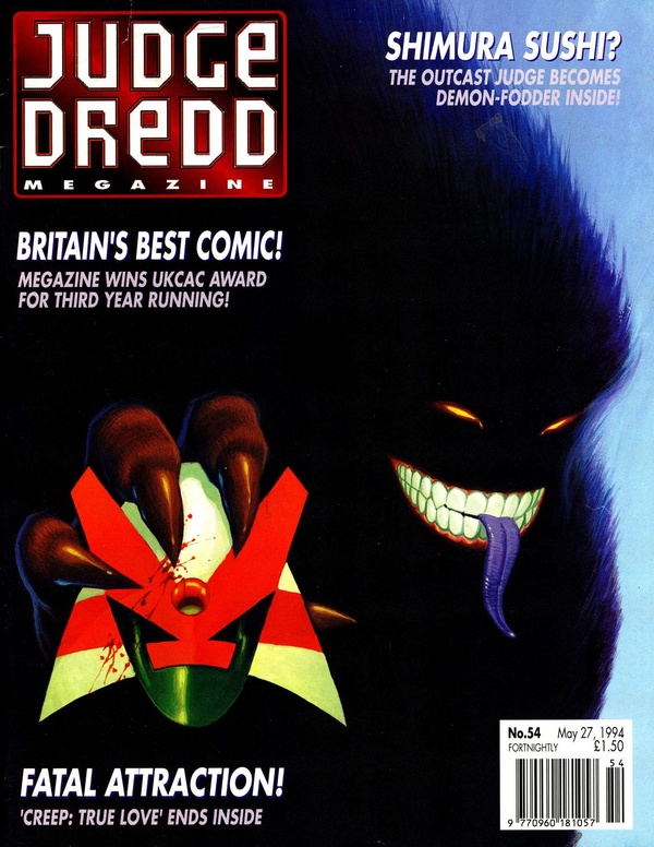Judge Dredd the Megazine #54 cover