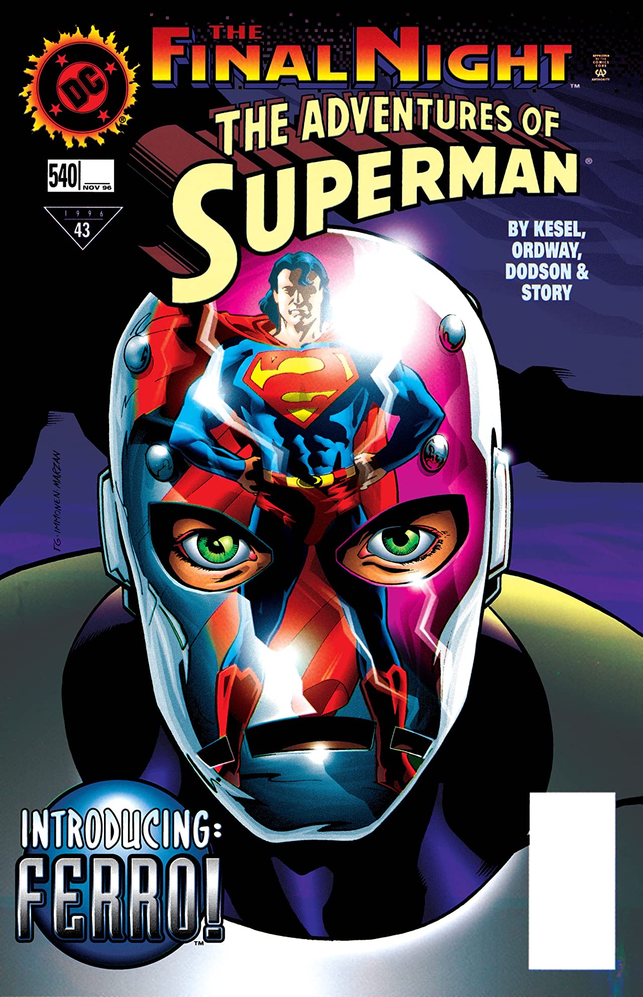Adventures of Superman #540 cover