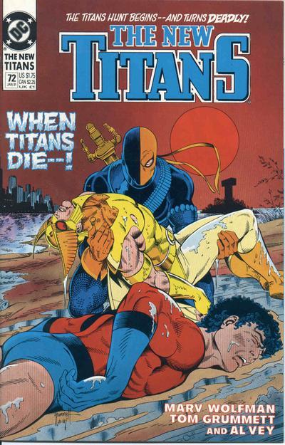 The New Titans #72 cover