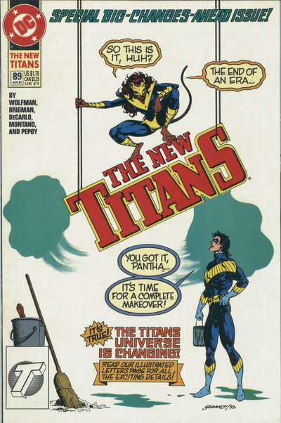 The New Titans #89 cover