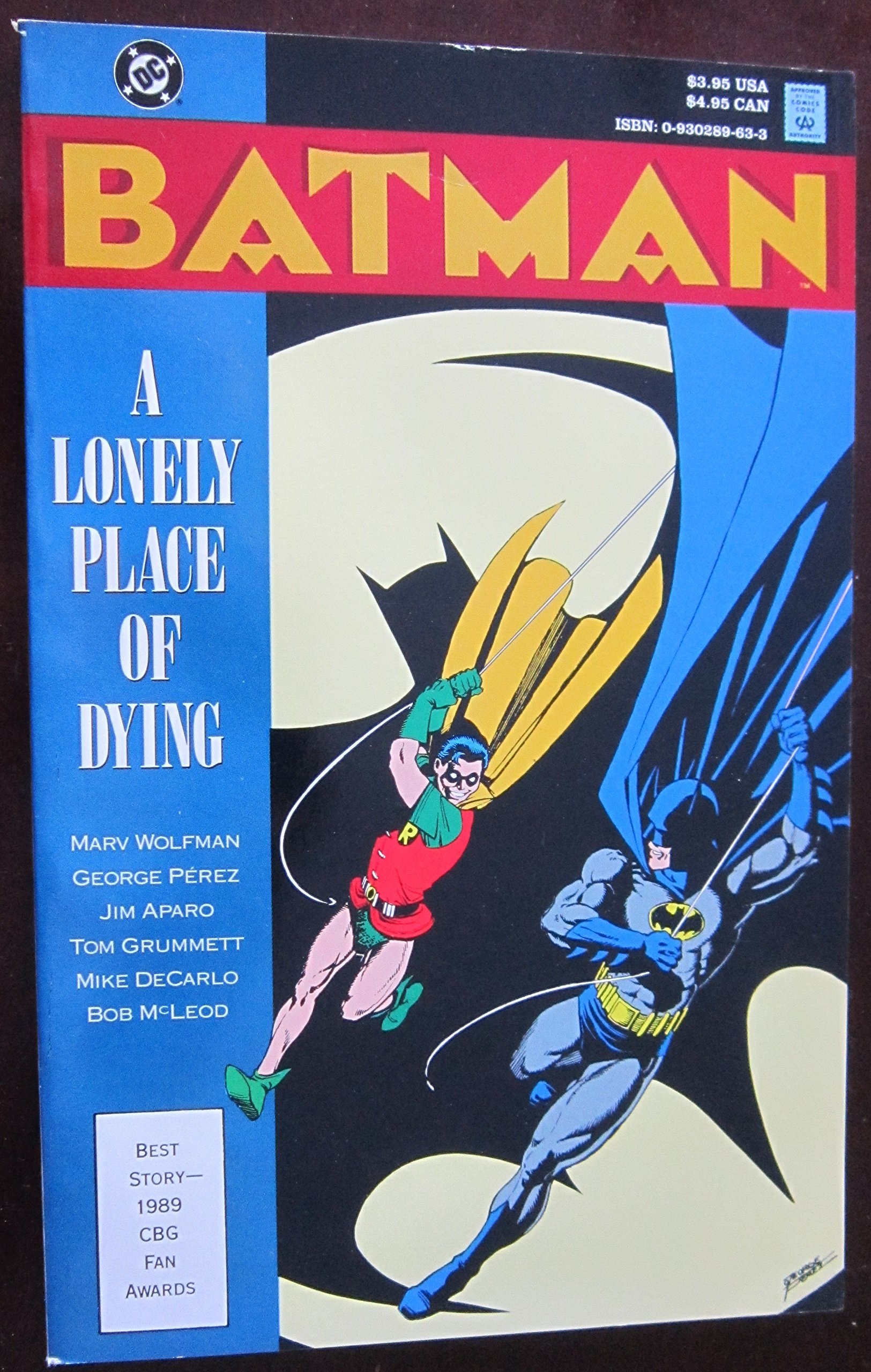 Batman: A Lonely Place of Dying #[nn] cover