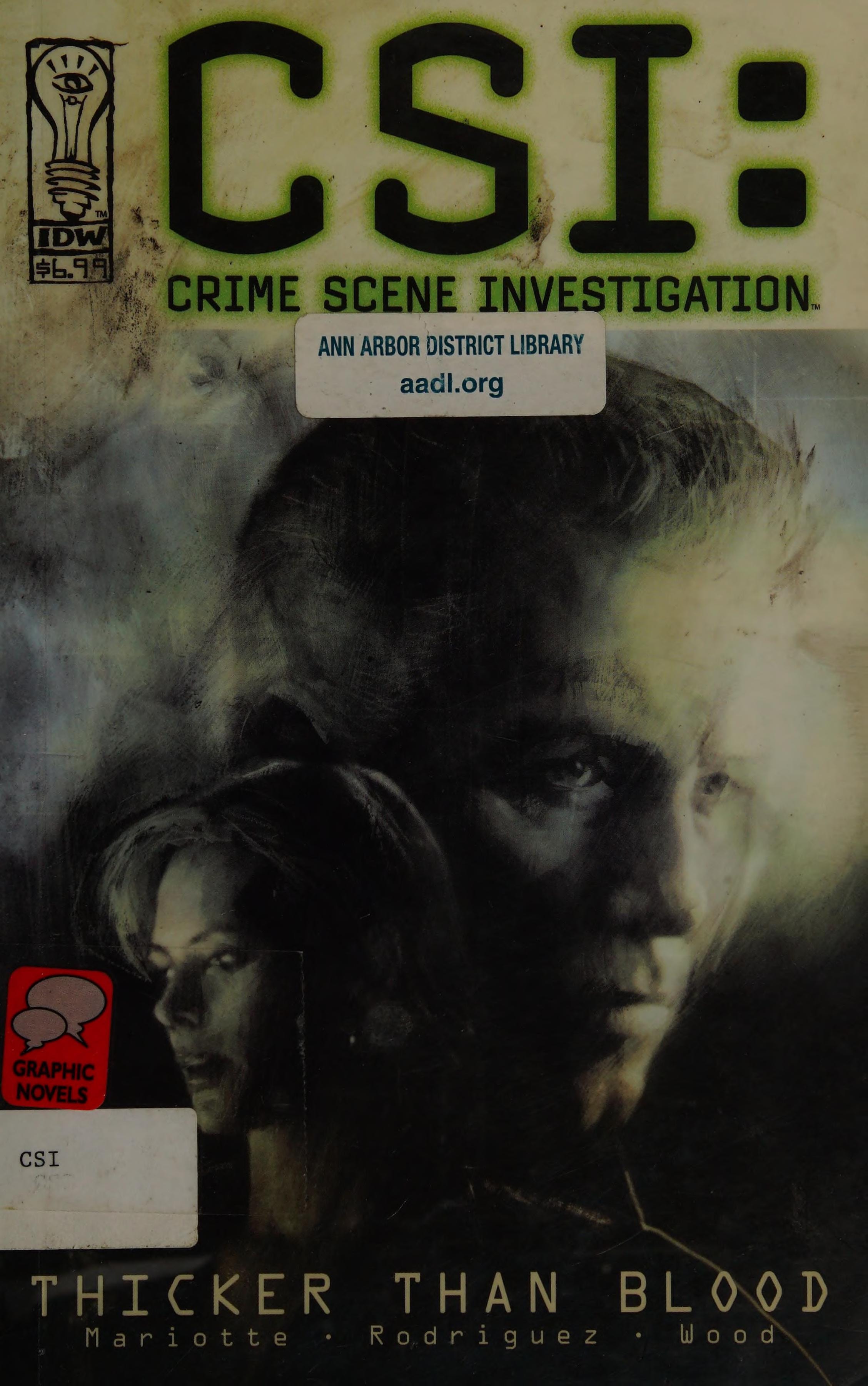 CSI: Crime Scene Investigation: Thicker Than Blood #[nn] cover
