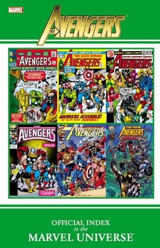 Avengers: Official Index to the Marvel Universe #[nn] cover
