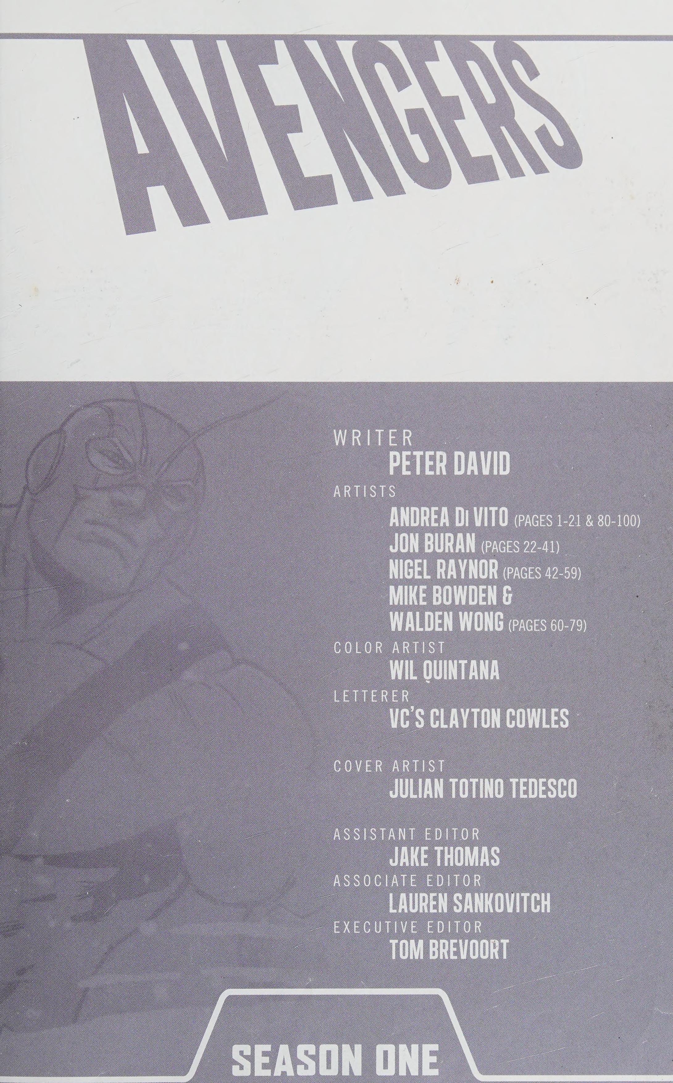 Avengers: Season One #[nn] cover
