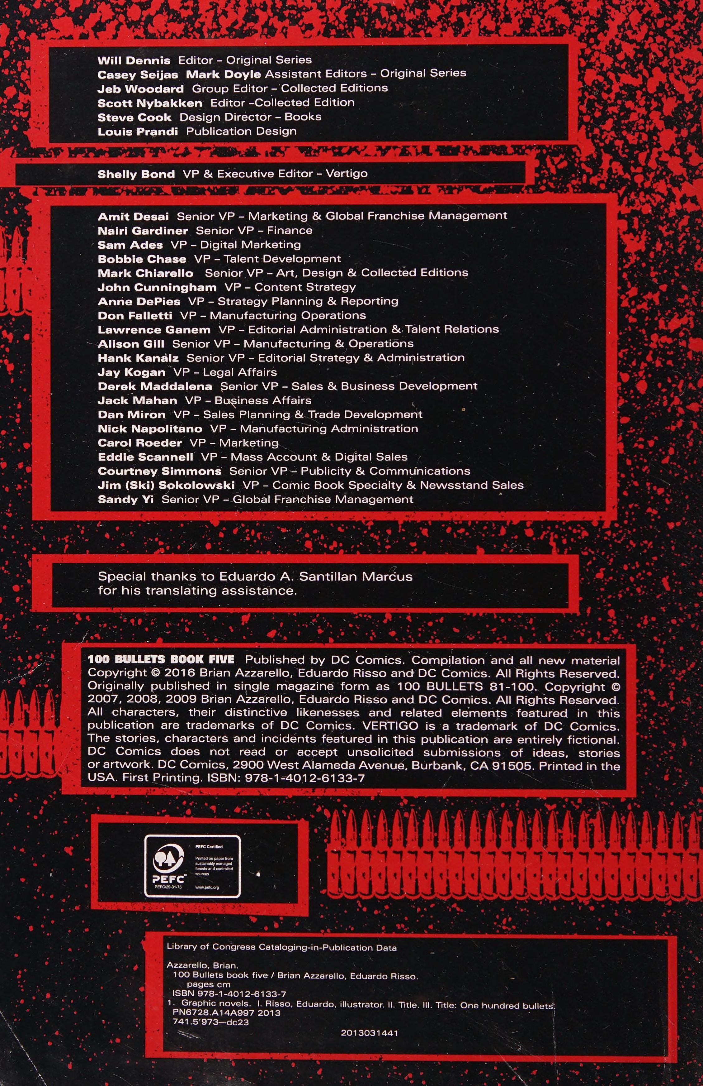 100 Bullets: The Deluxe Edition #5 cover