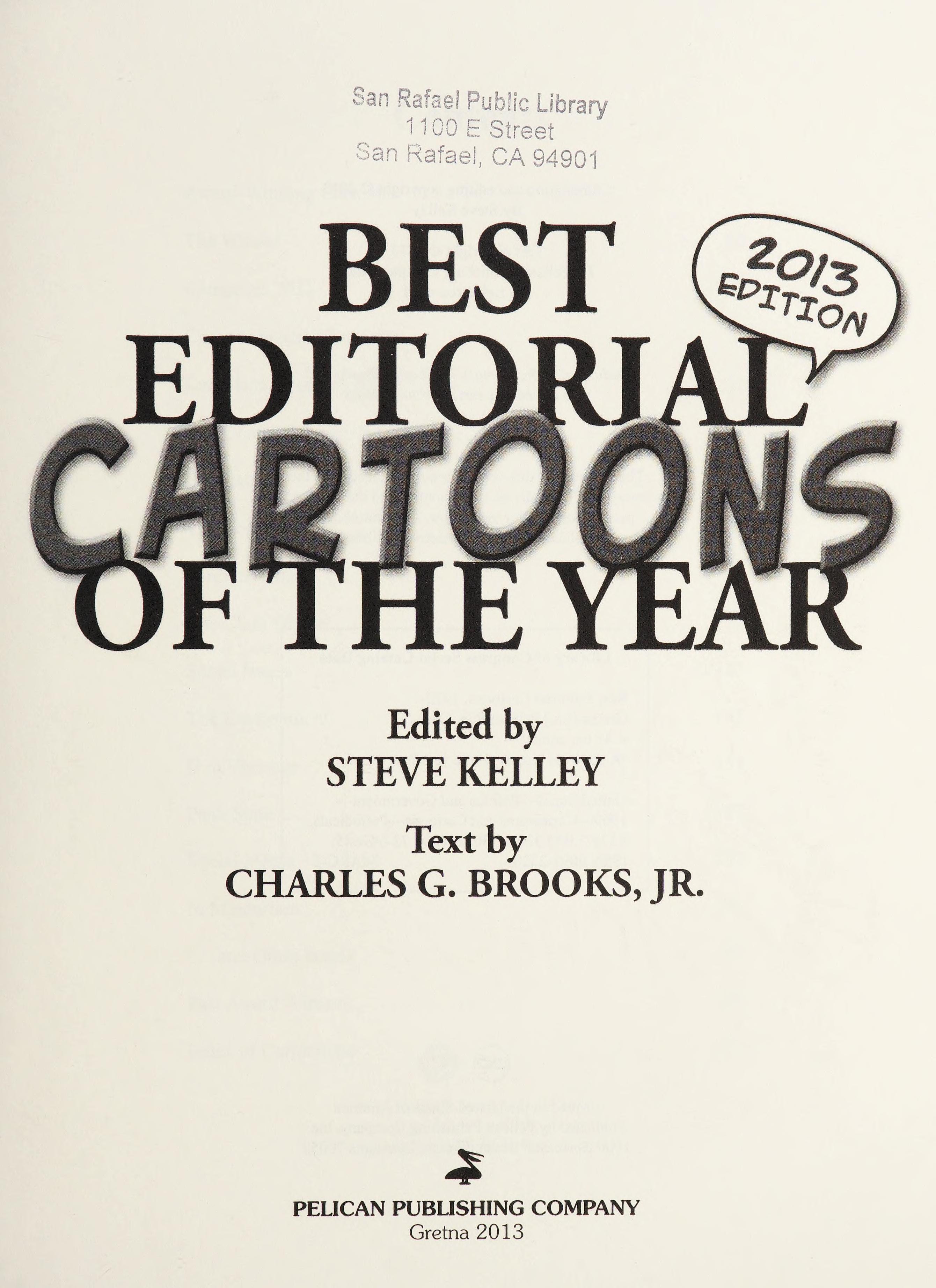 Best Editorial Cartoons of the Year #2013