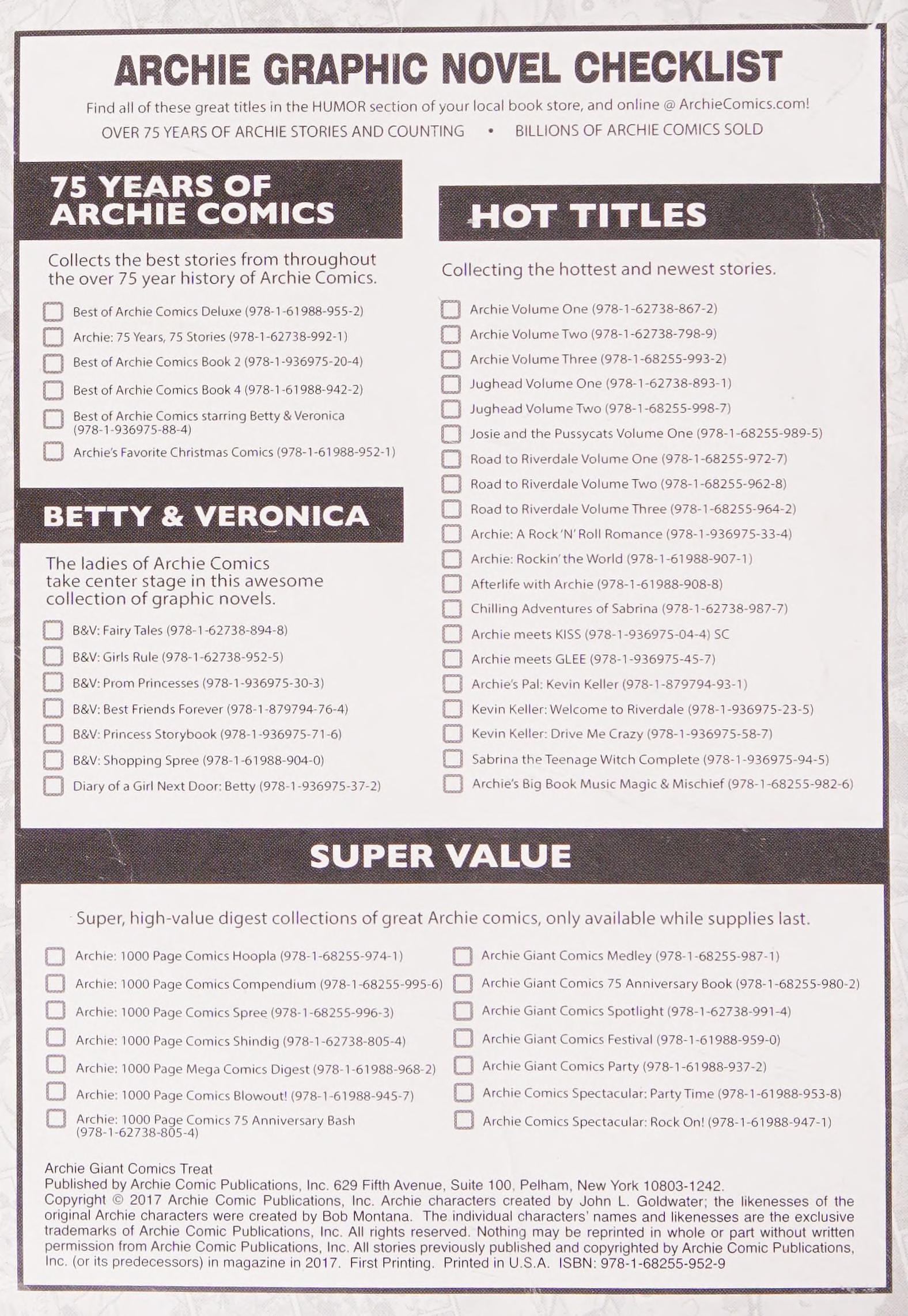 Archie Giant Comics Treat #[nn]