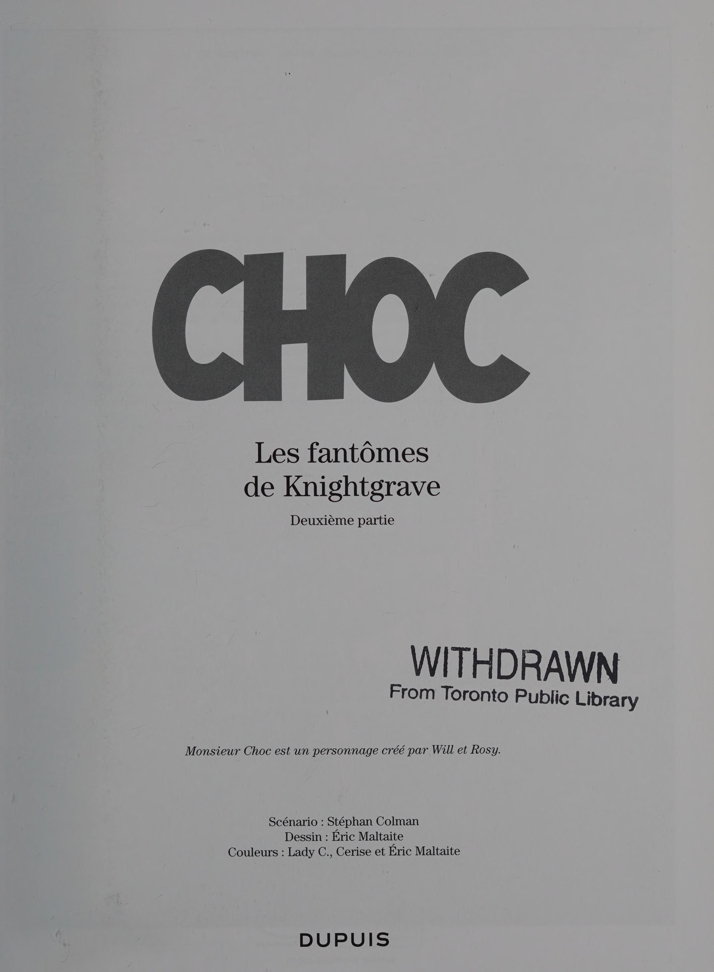 Choc - Les fantômes de Knightgrave #2 cover
