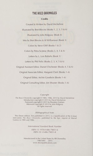 The Bozz Chronicles #[nn] cover