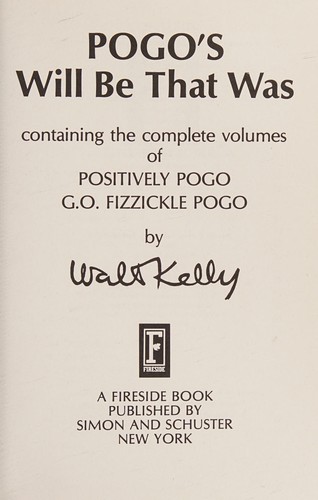 Pogo's Will Be That Was