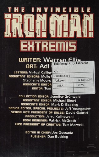 Iron Man: Extremis #[nn] cover