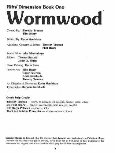 Rifts Dimension Book One Wormwood #[nn]