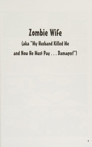 Zombie Wife and Other Tales of Supernatural Law #[nn] cover