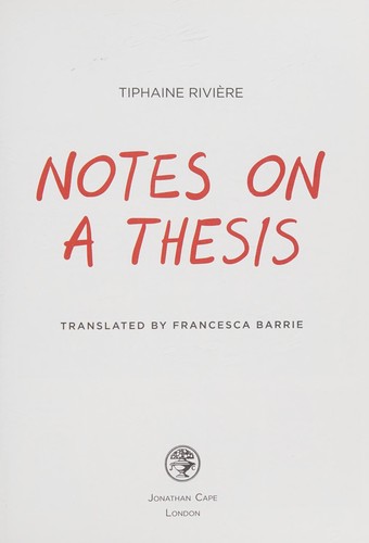 Notes on a Thesis