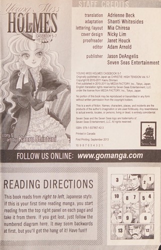 Young Miss Holmes Casebook #5-7