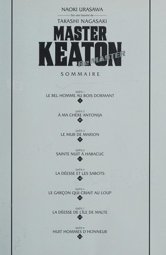 Master Keaton Remaster #[nn] cover