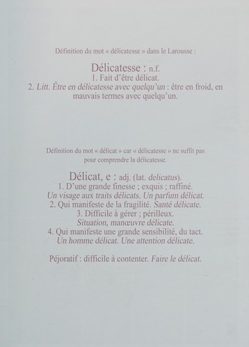 La Délicatesse #[nn] cover