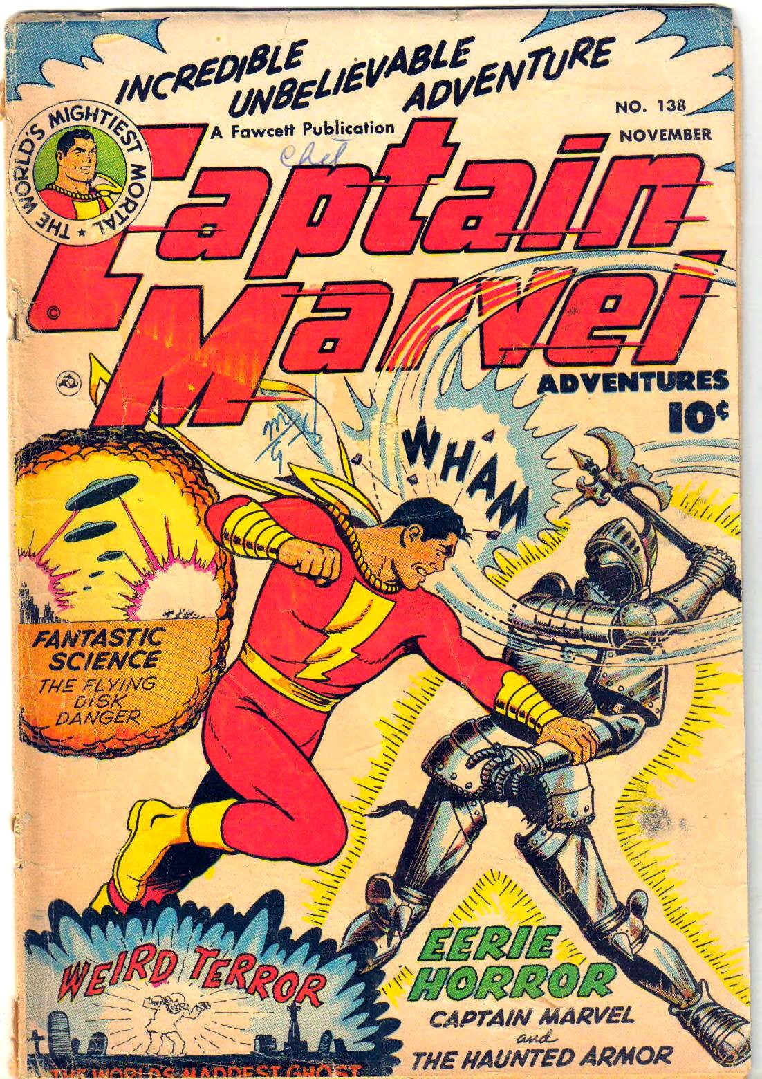 Captain Marvel Adventures #138 cover