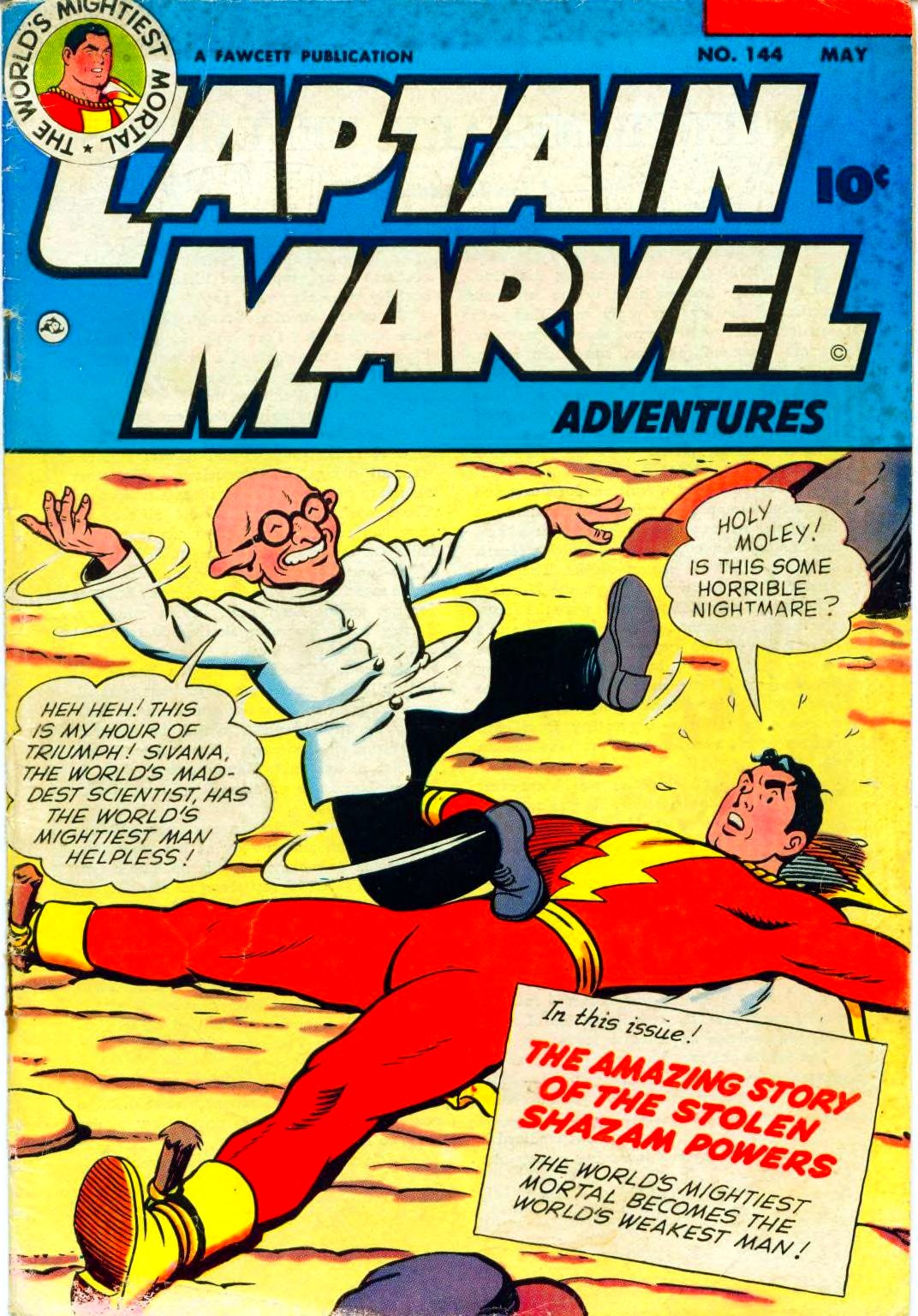 Captain Marvel Adventures #144 cover
