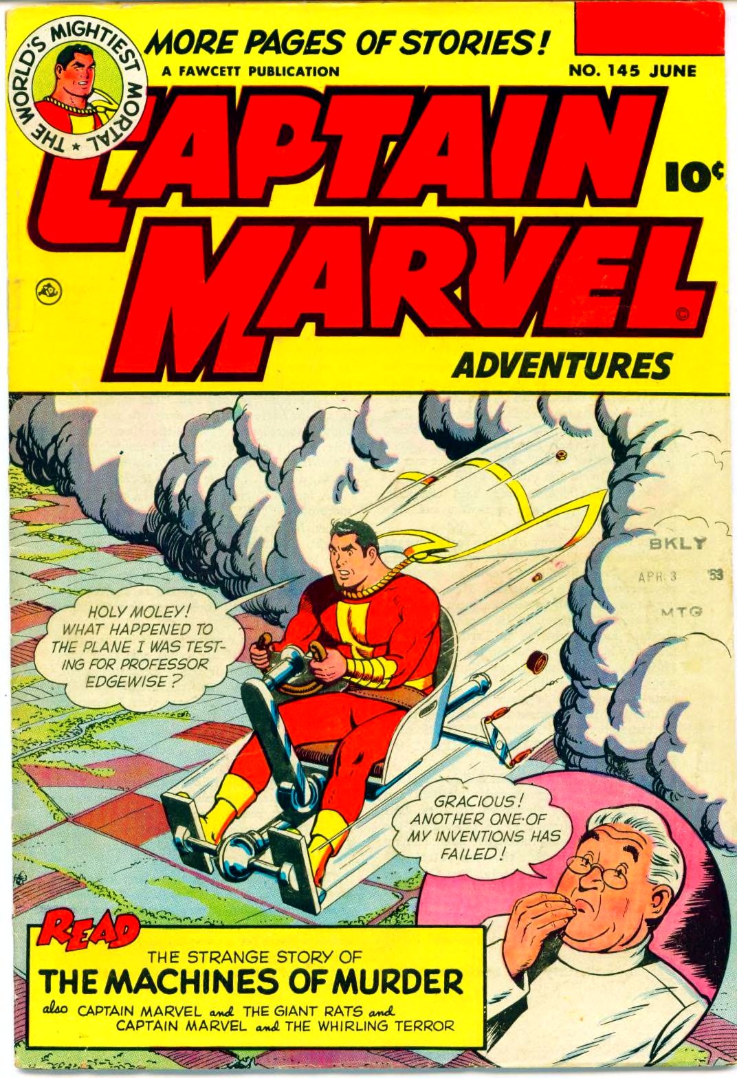 Captain Marvel Adventures #145 cover