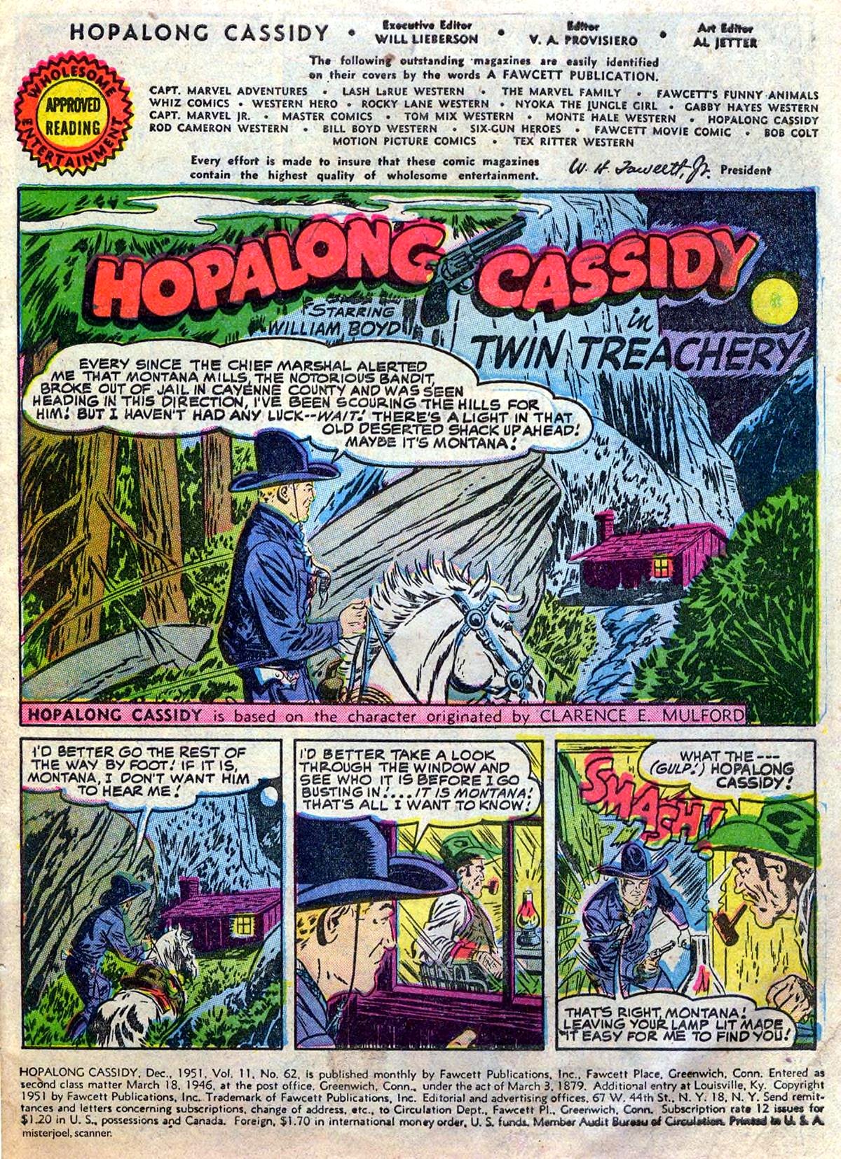 Hopalong Cassidy #62 cover