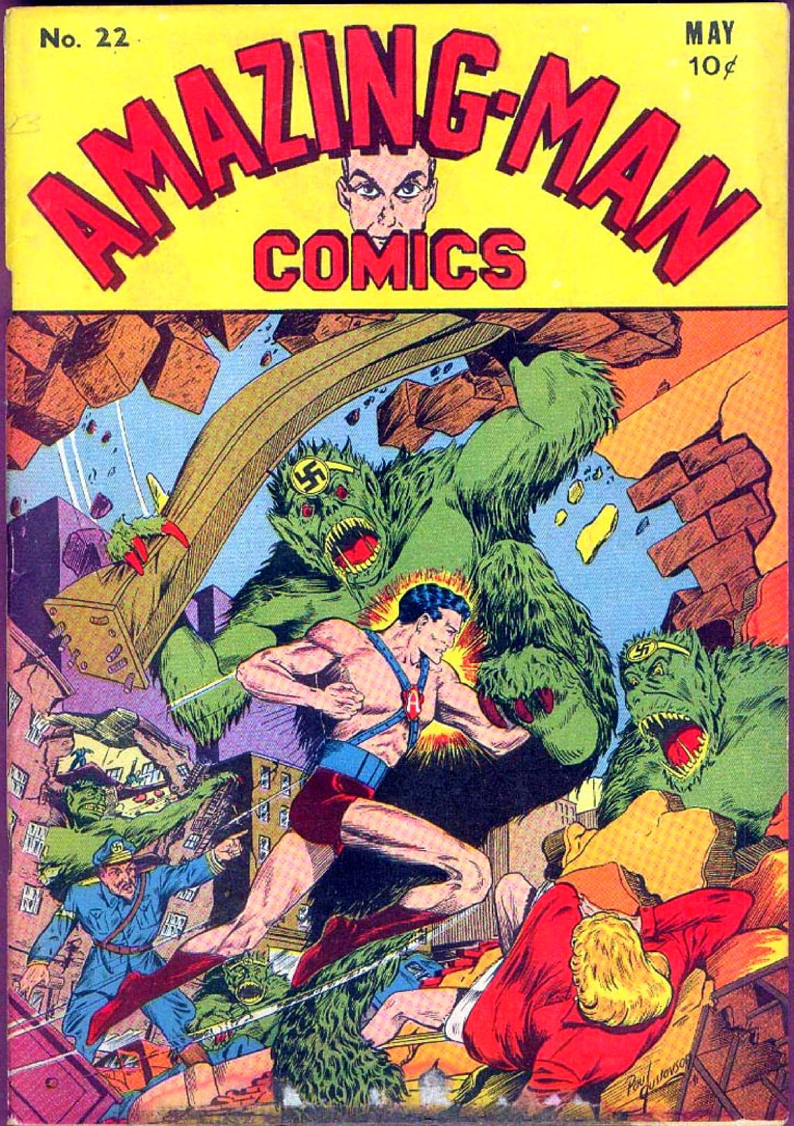 Amazing Man Comics #22 cover