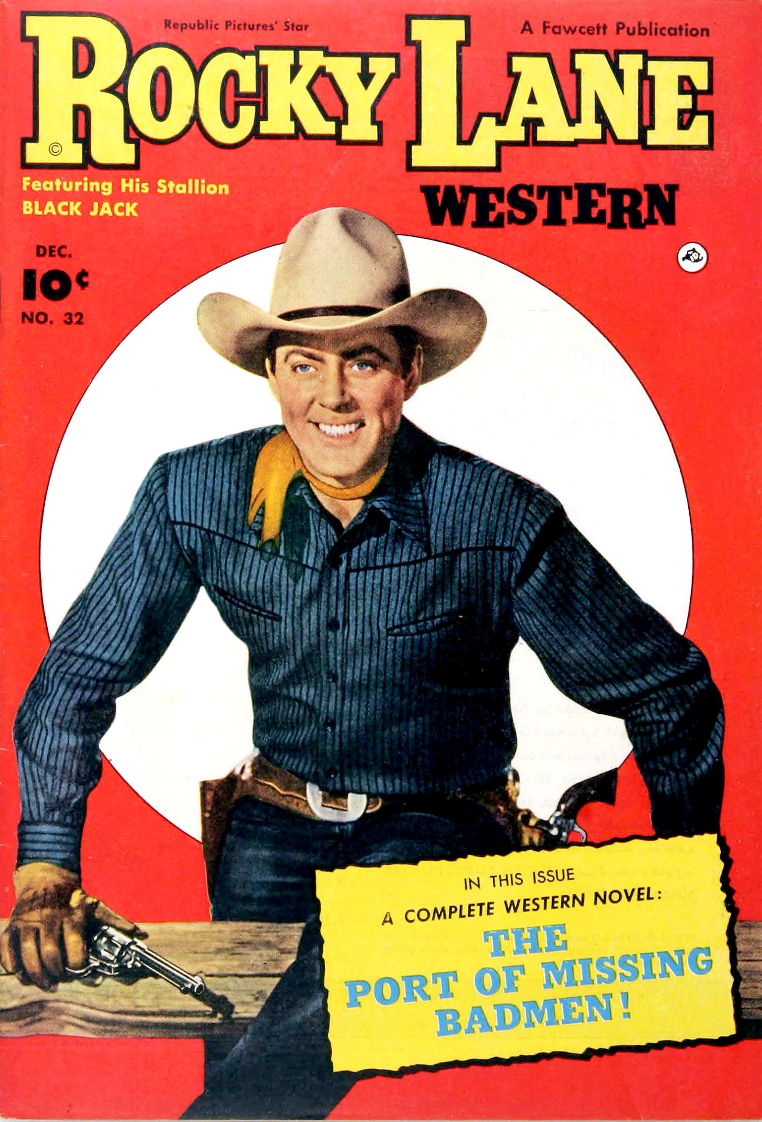 Rocky Lane Western #32 cover