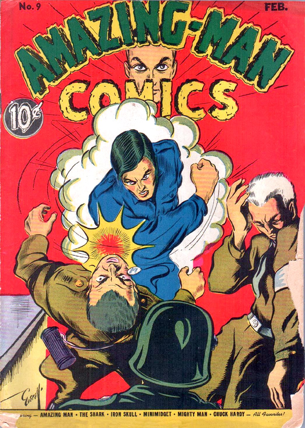 Amazing Man Comics #9 cover