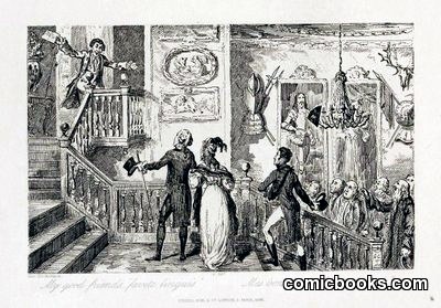 Scene from Scott's <em>The Antiquary</em> by Cruikshank, George