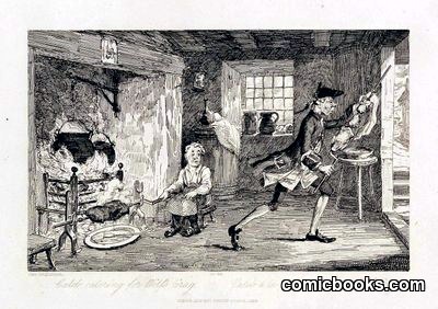 Scene from *The Bride of Lammermoor* by Cruikshank, George
