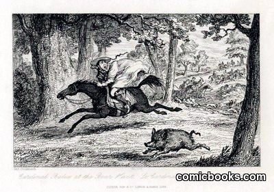 Cardinal Balue at the Boar Hunt by Cruikshank, George