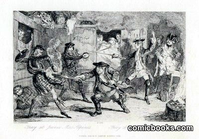 Scene from Rob Roy by Cruikshank, George