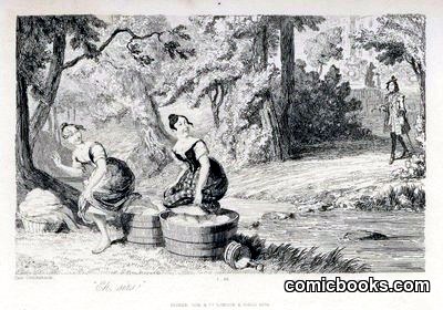 Scene from Scott's Waverley by Cruikshank, George