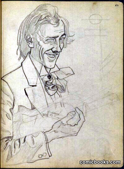 Caricature of a Grinning Violinist by Franz Wacik