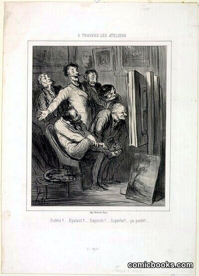 À travers les ateliers by Honoré Daumier
