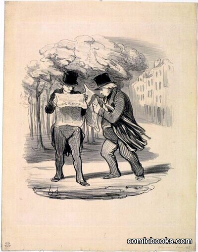 Sur les boulevards de Paris by #Honoré_Daumier_Künstler_in