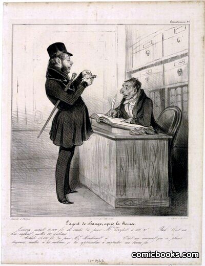 L'agent de change, après la Bourse by #Honoré_Daumier_Künstler_in