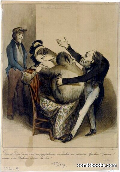Dieu de Dieu! mais c'est un pppolisson… by Honoré Daumier