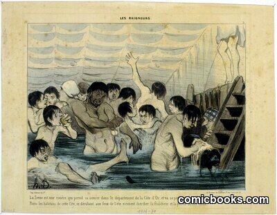 Les Baigneurs (The Bathers) by #Honoré_Daumier_Künstler_in