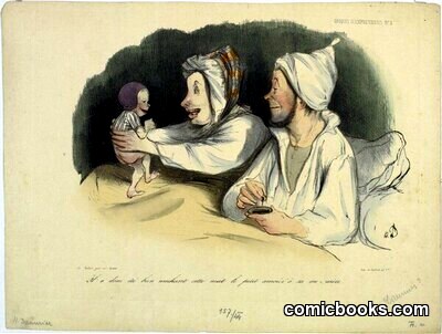 Il a donc été bien méchant cette nuit… by #Honoré_Daumier_Künstler_in