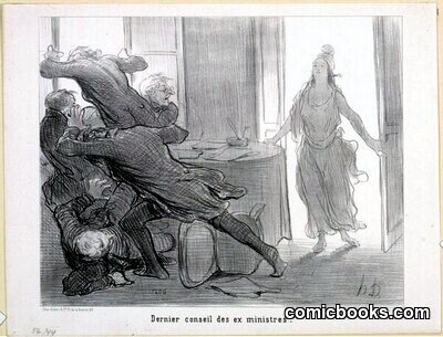 Dernier conseil des ex-ministres by Honoré Daumier