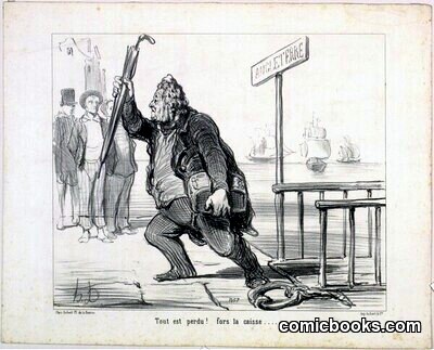Tout est perdu! fors la caisse by Honoré Daumier