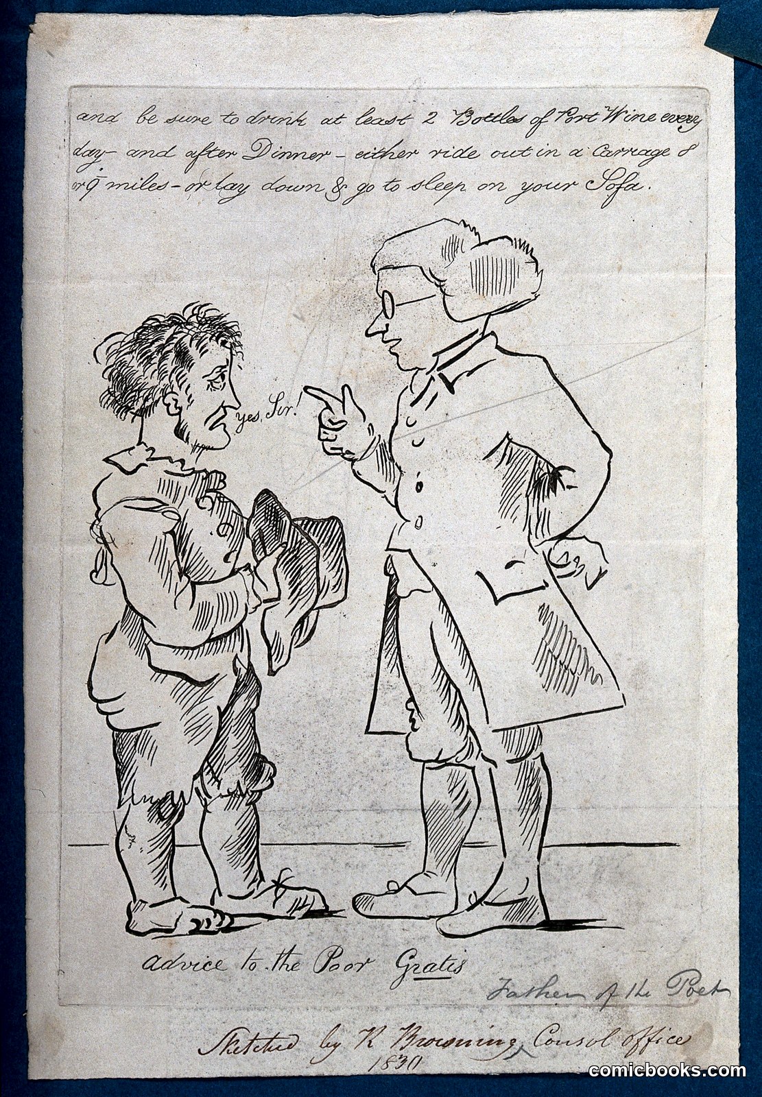 A Doctor Advising a Poor Patient by Robert Browning