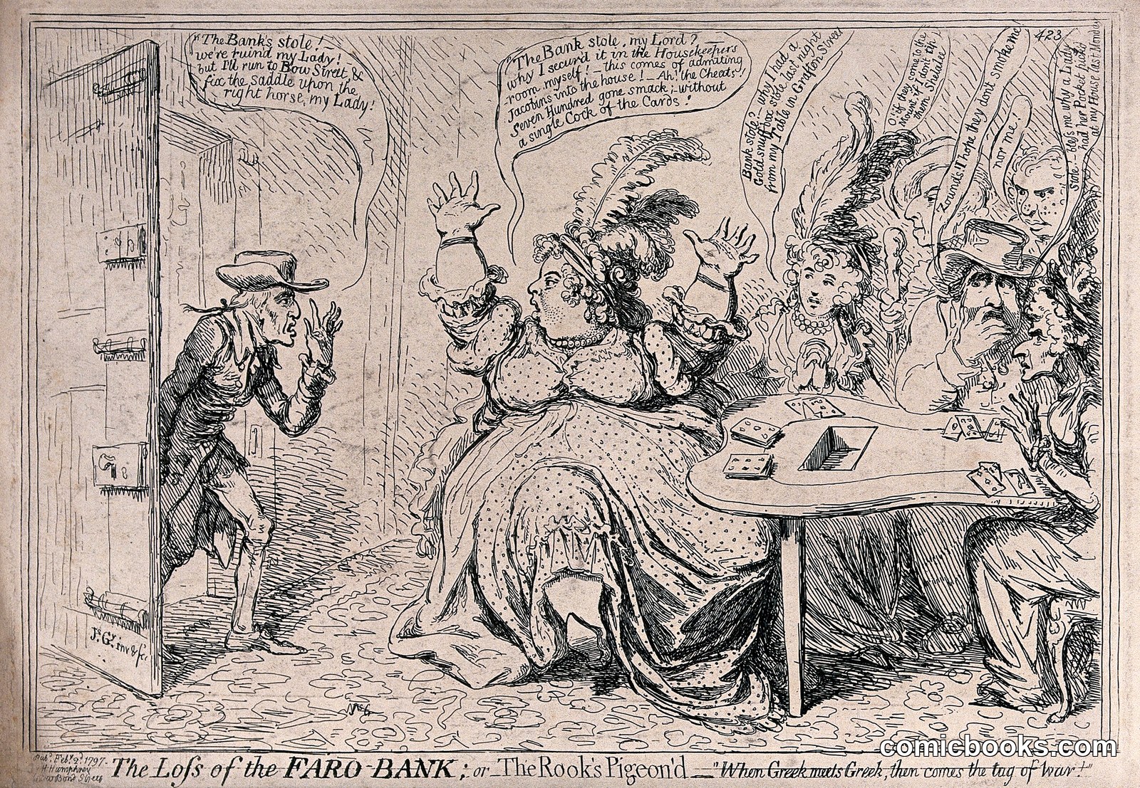 The Loss of the Faro Bank; or, The Rook's Pigeon'd