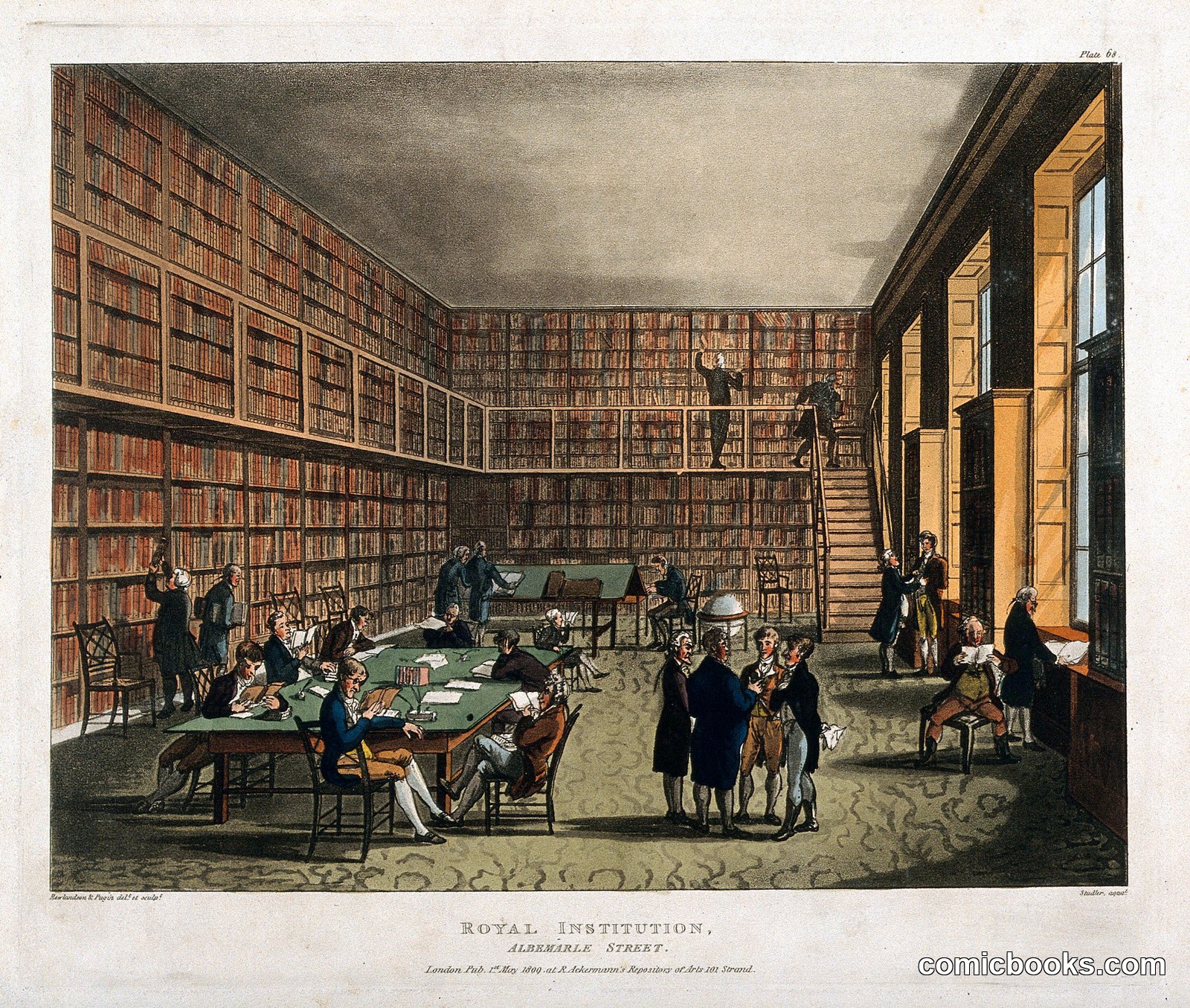 The Royal Institution, Albemarle Street: the Library by http://data.europeana.eu/agent/77810